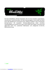 Razer BlackWindow Ultimate Handbuch
