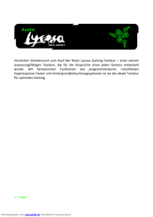 Razer Lycosa Handbuch