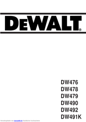 DeWalt DW478 Anleitung