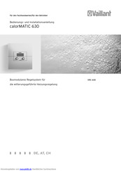Vaillant calorMATIC VRC 630 Bedienungs Und Installationsanleitung Handbuch