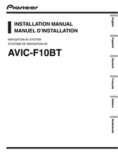 Pioneer avic f10bt Installationsanleitung