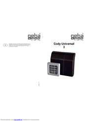 Geba Tronic Cody Universal 3 Montageanleitung