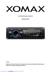 Xomax XM-RSU229 Anleitung