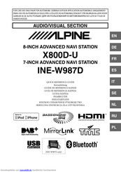 Alpine X800D-U Kurzanleitung