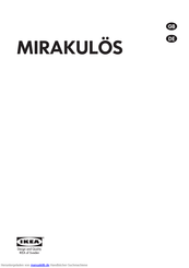 IKEA MIRAKULÖS003.008.57 Gebrauchsanleitung