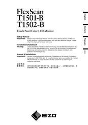 Eizo FlexScanT1501-B Installationsanleitung