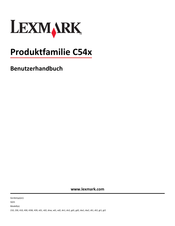 Lexmark Produktfamilie C54x Benutzerhandbuch