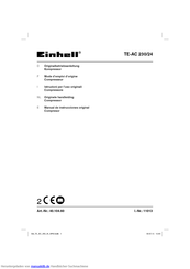 Einhell TE-AC 230/24 Originalbetriebsanleitung
