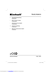 Einhell TE-AC 270/50/10 Originalbetriebsanleitung