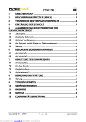Powerplus POWX1721 Bedienungsanleitung