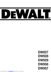 DeWalt DW927 Handbuch