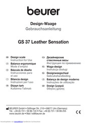 Beurer GS 37 Leather Sensation Gebrauchsanleitung