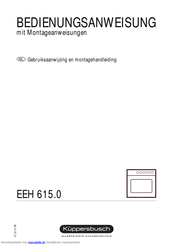 Küppersbusch EEH 615.0 Bedienungsanweisung Mit Montageanweisungen
