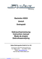 Steba KB33 Gebrauchsanweisung