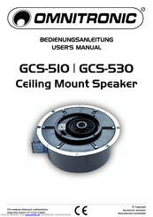 Omnitronic GCS-530 Bedienungsanleitung