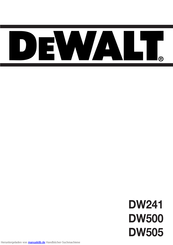DeWalt dw505 Handbuch