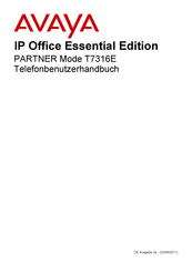 Avaya IP Office Essential Edition T7316E Benutzerhandbuch