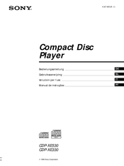 Sony CDP-XE330 Bedienungsanleitung