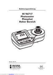 Hanna Instruments HI 96717 Bedienungsanleitung