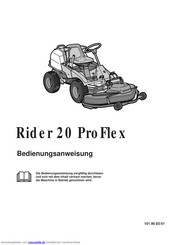 Husqvarna Rider 20 ProFlex Bedienungsanweisung