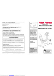Pro-Form PFEVEX11500 Bedienungsanleitung