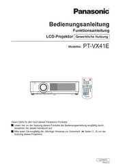 Panasonic PT-VX41E Bedienungsanleitung