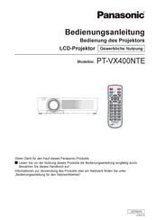 Panasonic PT-VX400NTE Bedienungsanleitung