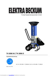 Elektra Beckum TH 3006 D Originalbetriebsanleitung