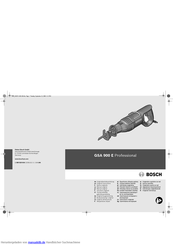 Bosch GSA 900 E Professional Originalbetriebsanleitung