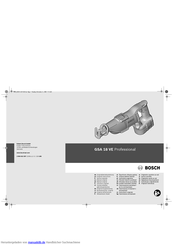 Bosch GSA 18 VE Professiona Originalbetriebsanleitung
