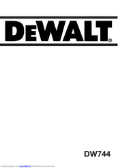 Dewalt DW744 Anweisungen