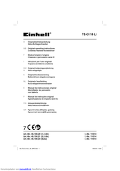 Einhell TE-CI 18 Li Originalbetriebsanleitung