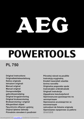 AEG Powertools PL 750 Originalbetriebsanleitung
