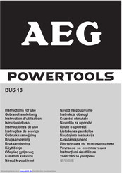 AEG Powertools BUS 18 Gebrauchsanleitung