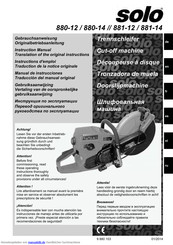 Solo 880-12 Gebrauchsanweisung Und Originalbetriebsanleitung