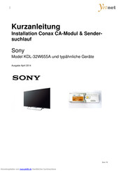 Sony yetnet KDL-32W655A Kurzanleitung