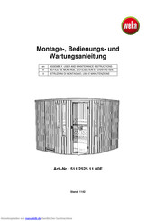 Weka 511.2525.11.00E Montageanleitung Und Bedienungsanleitung