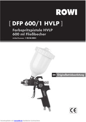 Rowi 1 02 04 0021 Betriebsanleitung