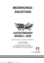 Grasshopper 430D Bedienungsanleitung