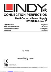 Lindy 12V DC 3A Level VI Benutzerhandbuch