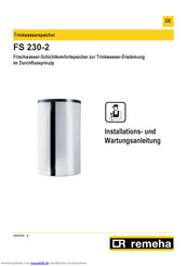 Remeha FS 230-2 Installation Und Wartung