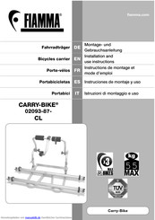 Fiamma Carry-Bike 02093-87-CL Montage- Und Gebrauchsanleitung