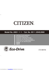 Citizen 051 Serie Betriebsanleitung