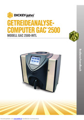 Dickey-John GAC 2500-INTL Handbuch