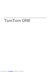 Tomtom One Referenzhandbuch