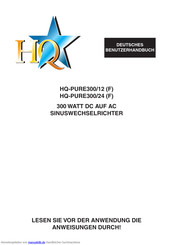 HQ HQ-PURE300/12F Benutzerhandbuch
