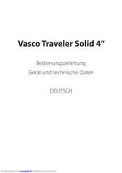 Vasco Traveler Solid Bedienungsanleitung
