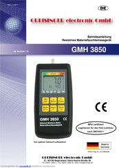 GREISINGER GMH 3850 Betriebsanleitung