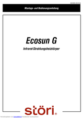 stori Ecosun G 850 Montageanleitung Und Bedienungsanleitung