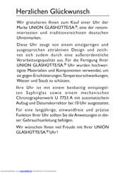 Union Glashuette U 7753 A Bedienungsanleitung